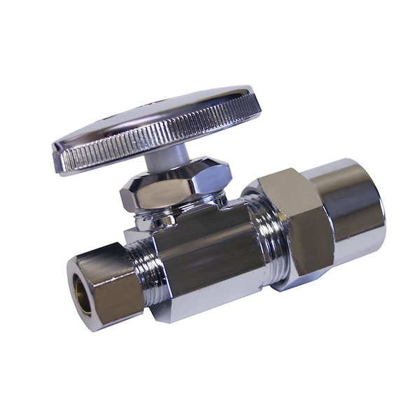 Jones Stephens 1/2" CPVC x 3/8" OD Chrome Plated Multi Turn Supply Stop, Straight S10319 - main